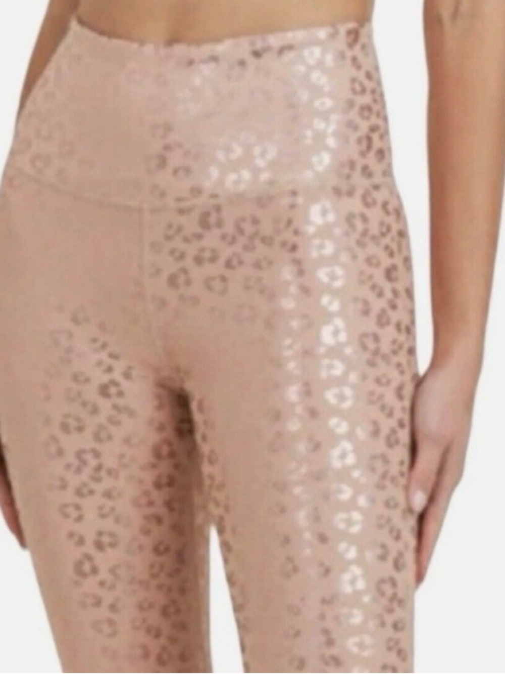 ZYIA Gold Leopard Light n' Tight Hi-Rise 7/8 - size 8-10